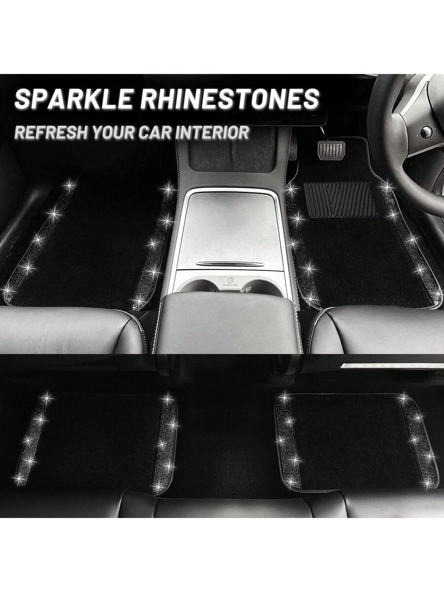 Bling Car Floor Mats Set With  – обзор и цена Dirt Brush Interior