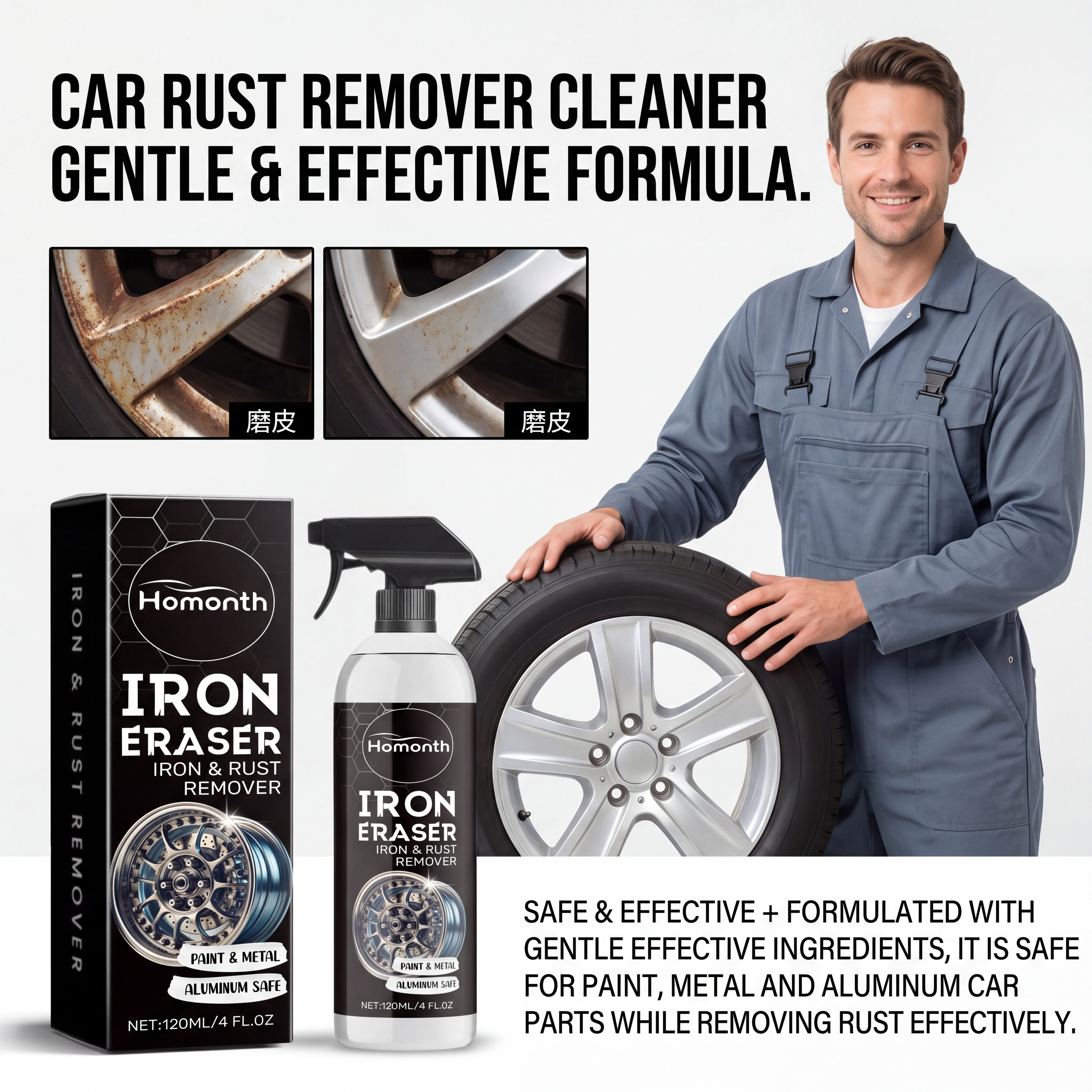 Car Rust Remover Spray Powerfu – обзор и цена Wheel Cleaner Alloy
