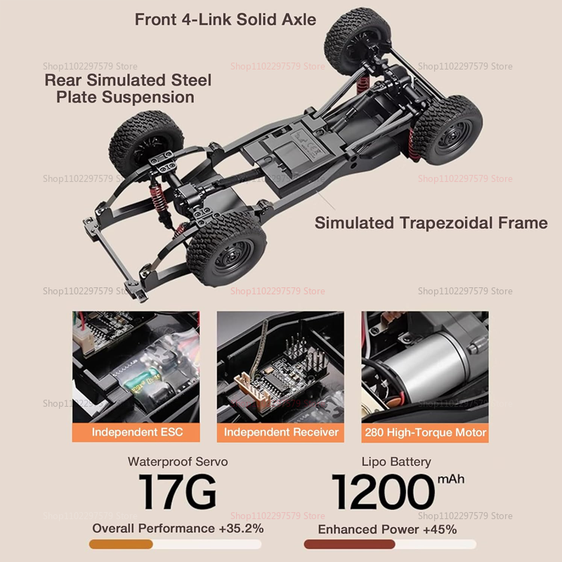 MN82T 1:12 2.4G RC Crawler Hoi – обзор и цена Dirt Brush Interior