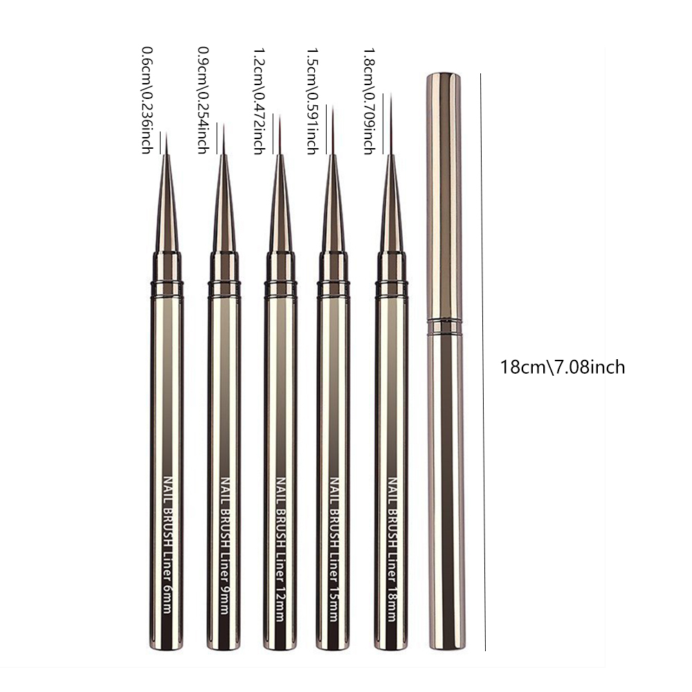 5-Piece Professional Nail Art  – обзор и цена Detailing Brush Set