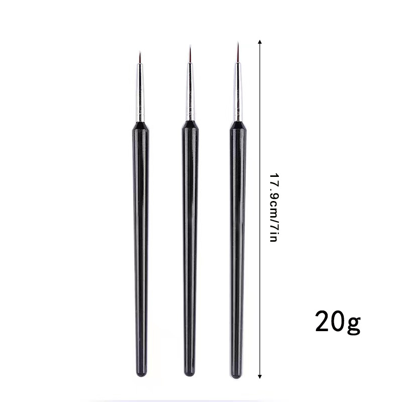 3Pcs Ultra-fine Nail Art Liner – обзор и цена Detailing Brush Set